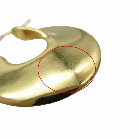 Celine Phoebe Philo Era Hoop Earrings Plated Gold - Picture 6 of 7